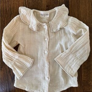 Yoli & Otis cream linen blouse 3Y